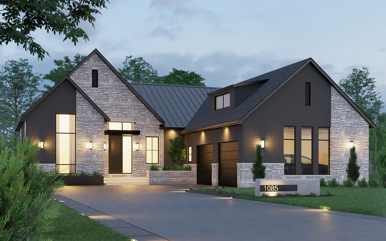 woodland home model from outside